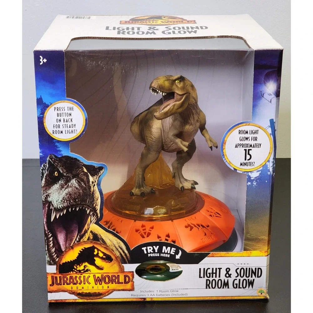 Jurassic World Dominion Tyrannosaurs Rex Roarin Rotating‎ Room Glow Night Light